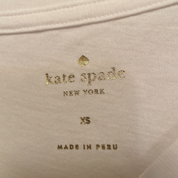 Kate Spade bandana scarf graphic T-shirt white & red Small - Picture 3 of 11